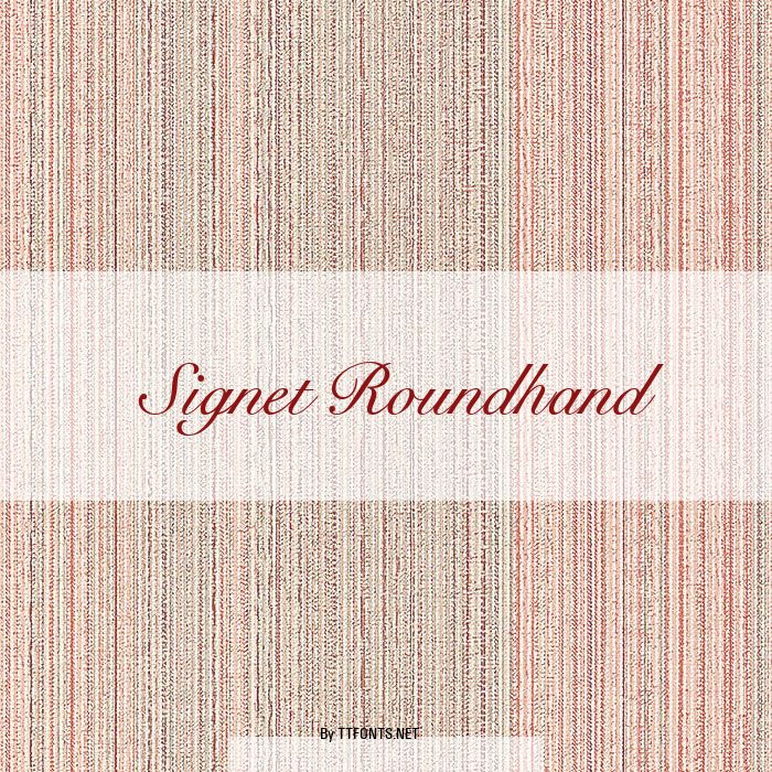 Signet Roundhand example