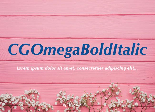 CGOmegaBoldItalic example