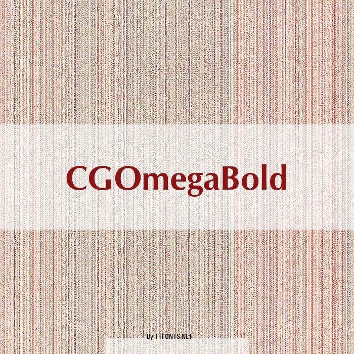 CGOmegaBold example