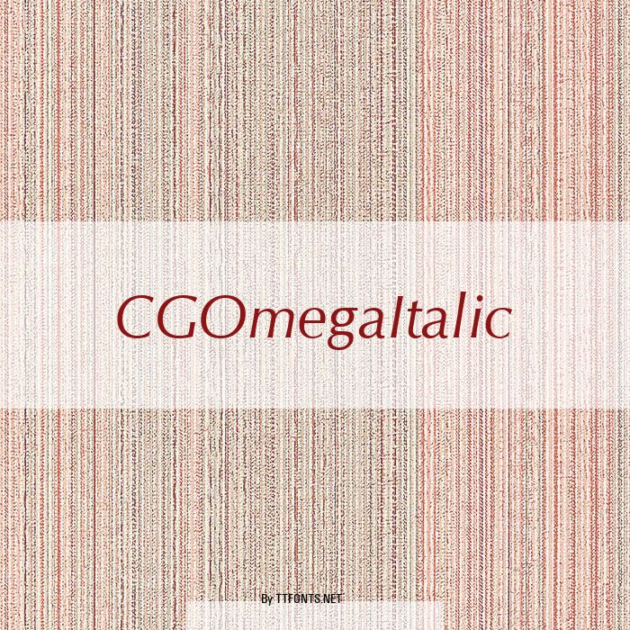 CGOmegaItalic example