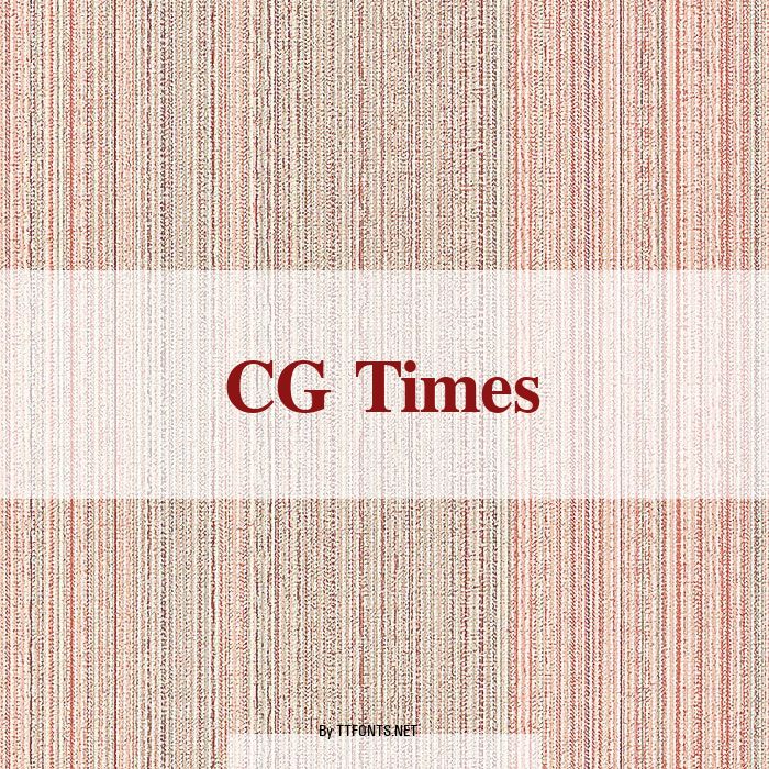 CG Times example
