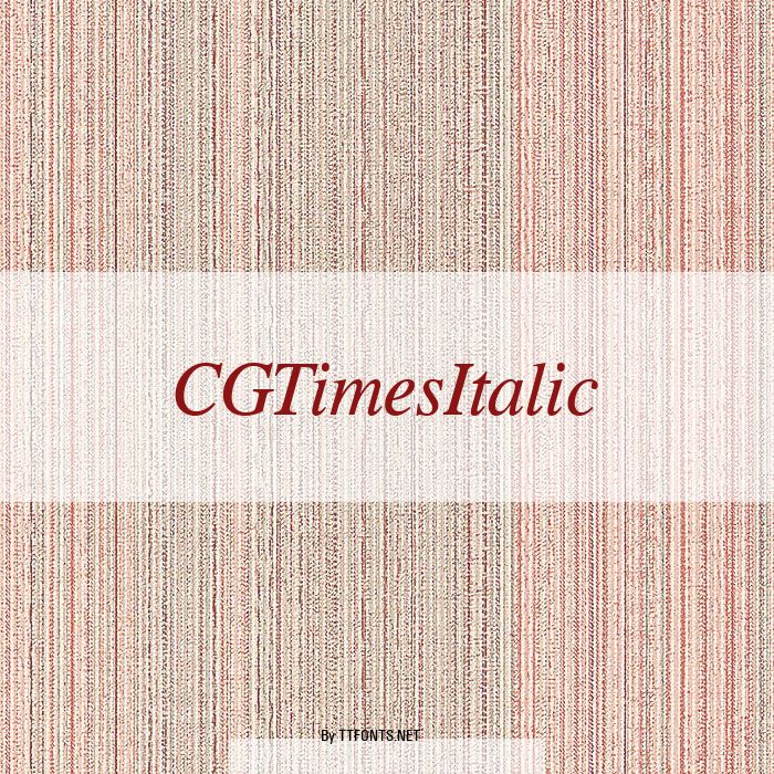 CGTimesItalic example
