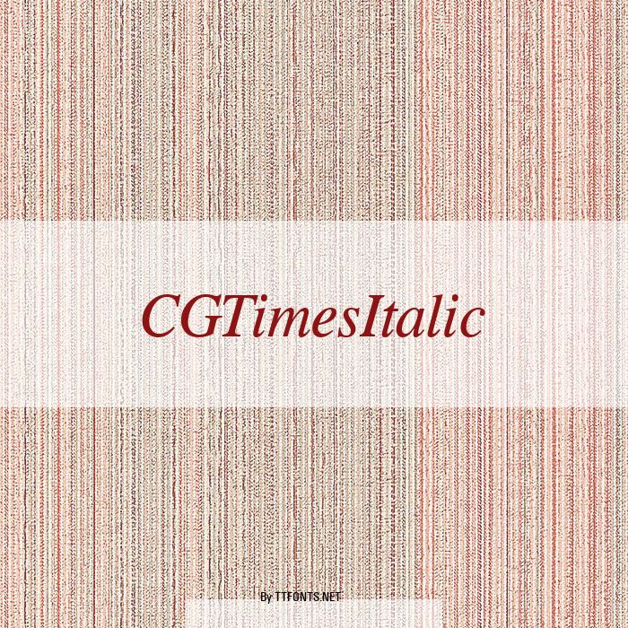CGTimesItalic example
