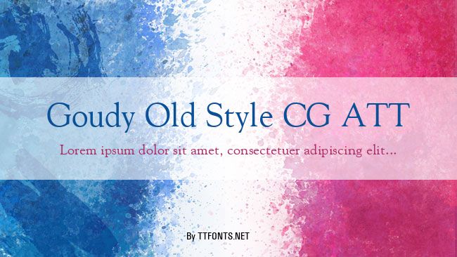 Goudy Old Style CG ATT example