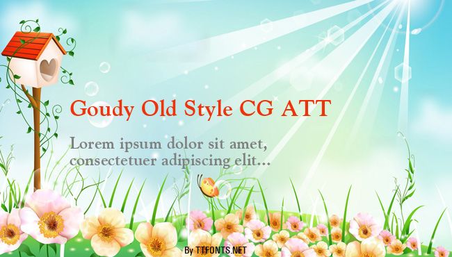 Goudy Old Style CG ATT example
