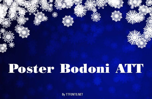 Poster Bodoni ATT example
