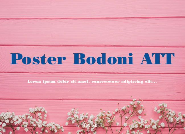Poster Bodoni ATT example