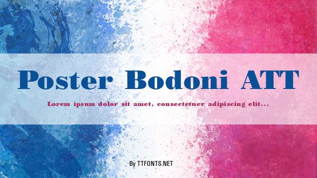 Poster Bodoni ATT example