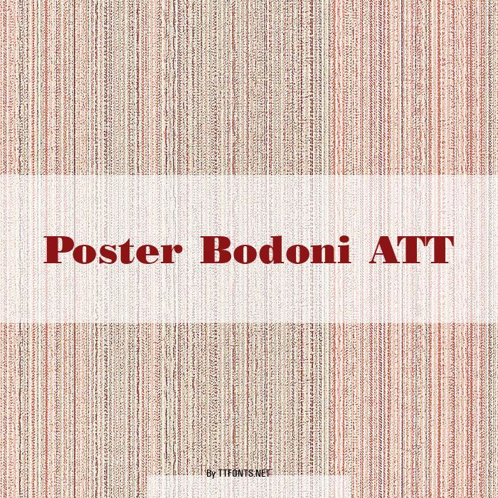 Poster Bodoni ATT example