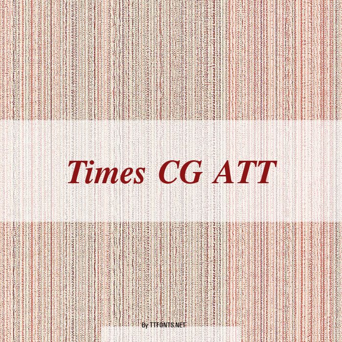 Times CG ATT example