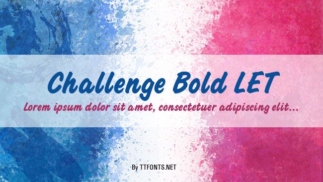 Challenge Bold LET example