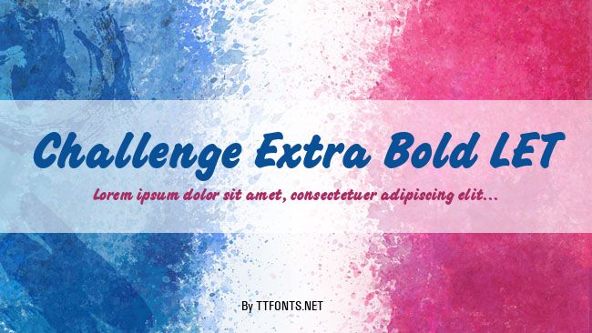 Challenge Extra Bold LET example