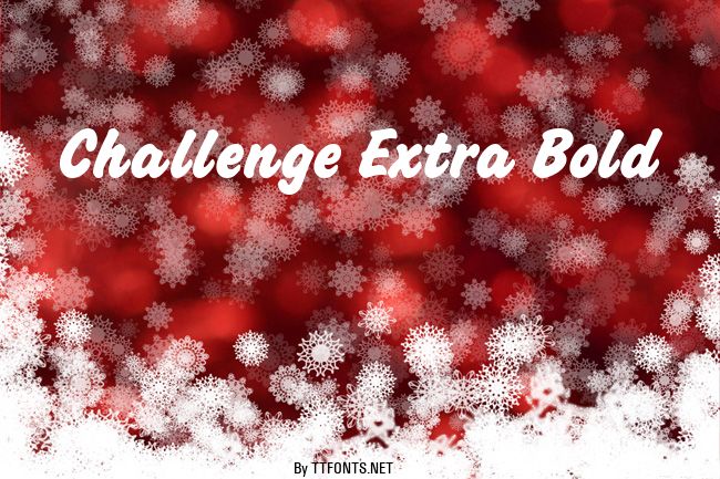 Challenge Extra Bold example
