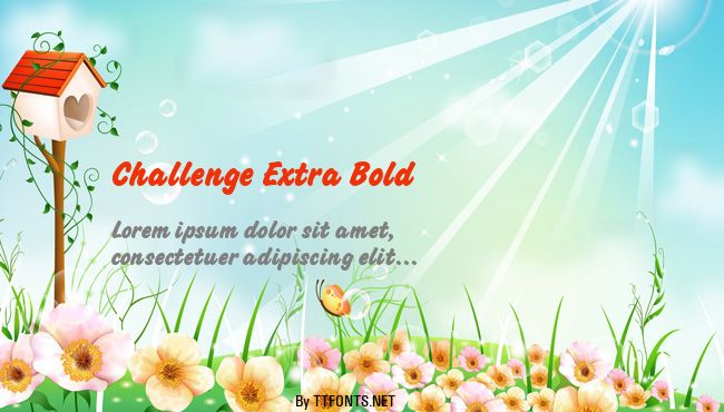 Challenge Extra Bold example