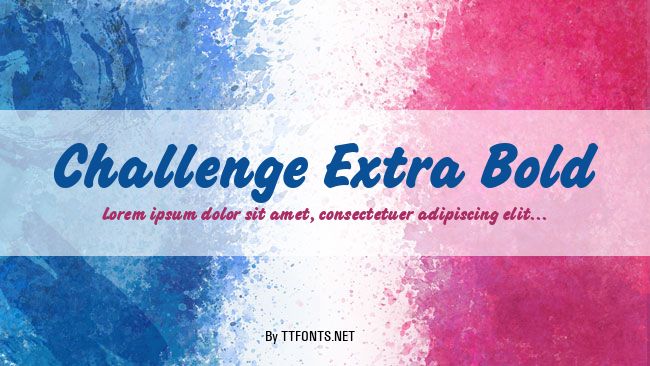 Challenge Extra Bold example