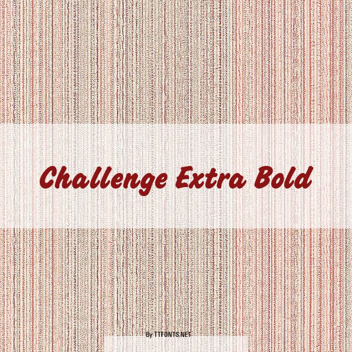 Challenge Extra Bold example
