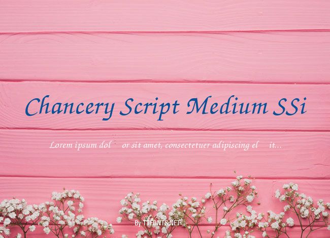 Chancery Script Medium SSi example