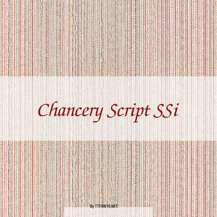 Chancery Script SSi example