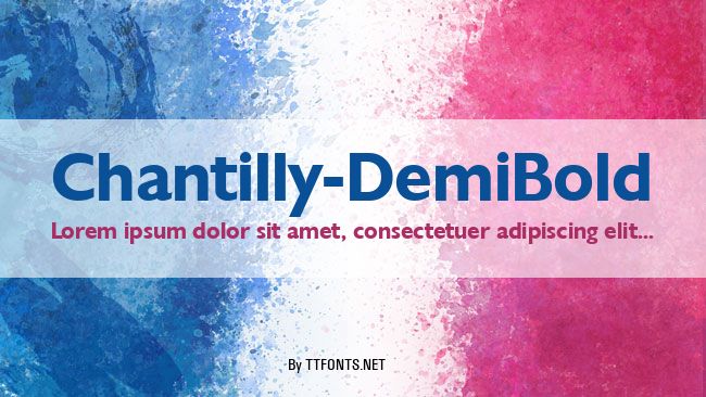 Chantilly-DemiBold example