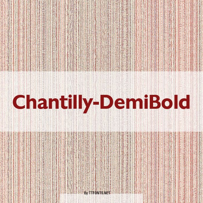 Chantilly-DemiBold example