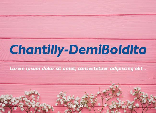 Chantilly-DemiBoldIta example