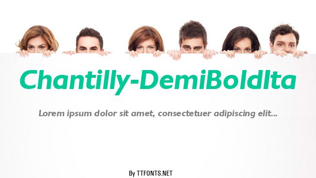Chantilly-DemiBoldIta example