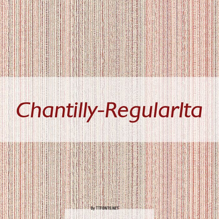 Chantilly-RegularIta example