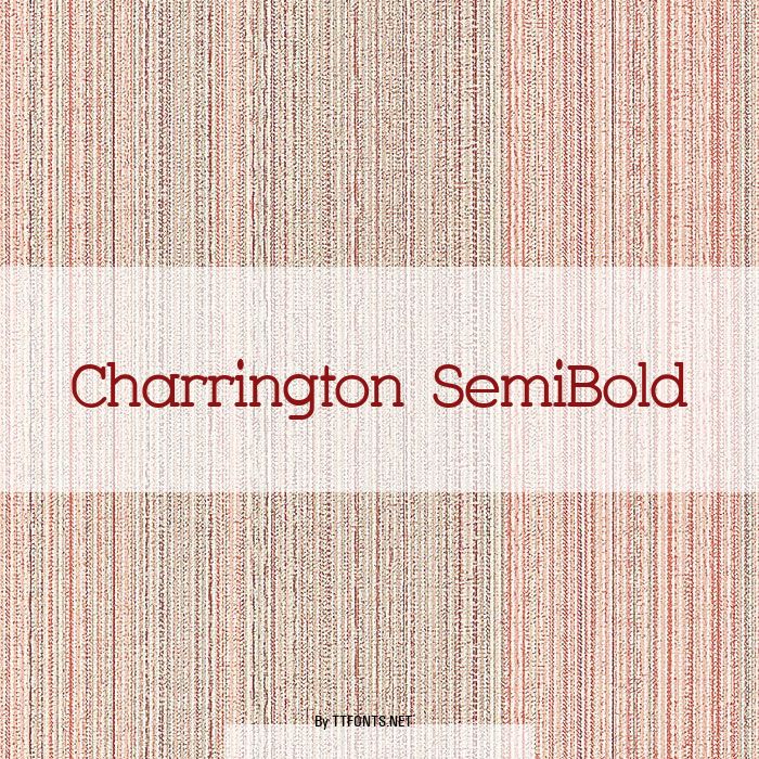 Charrington SemiBold example