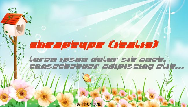 cheaptype (italic) example