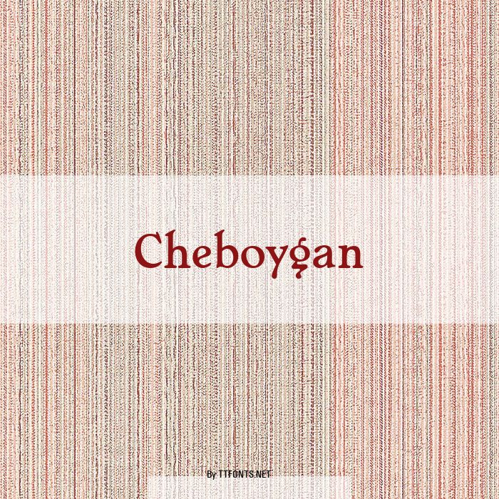 Cheboygan example