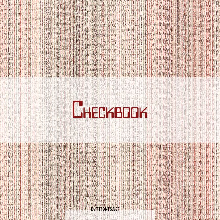 Checkbook example