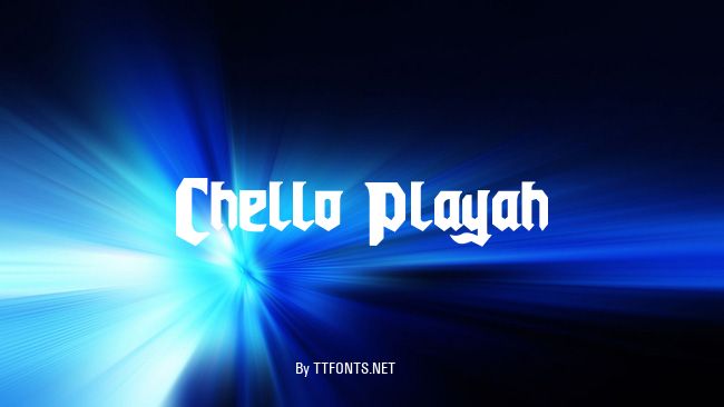 Chello Playah example