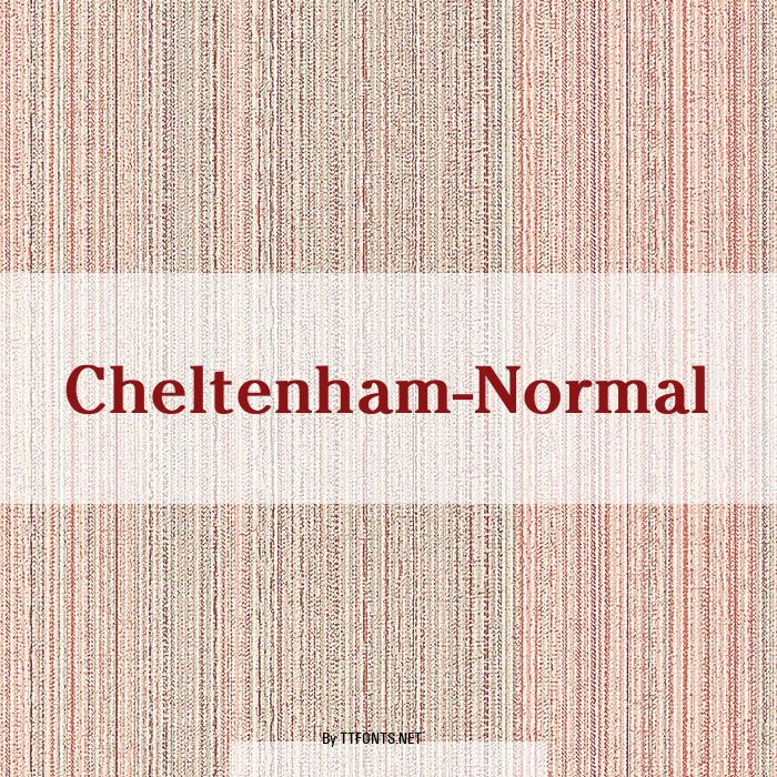 Cheltenham-Normal example