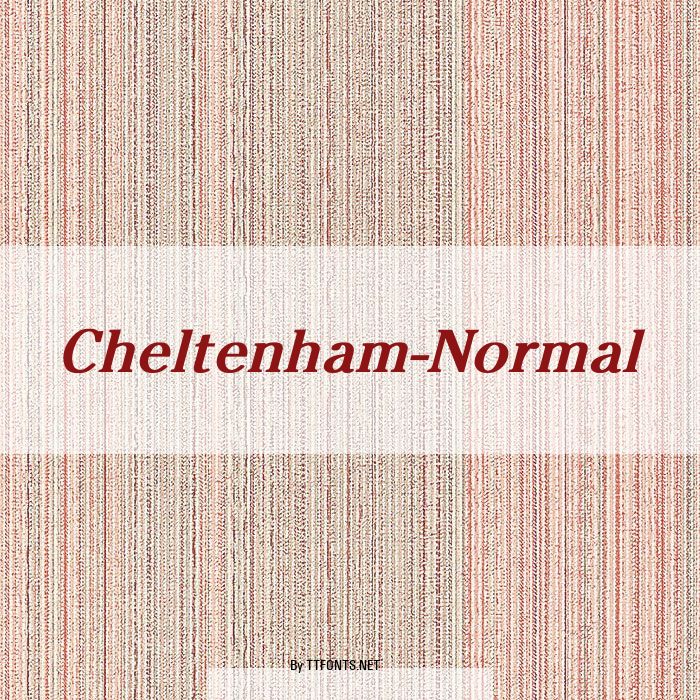 Cheltenham-Normal example