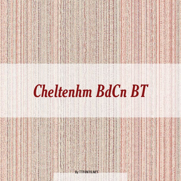 Cheltenhm BdCn BT example