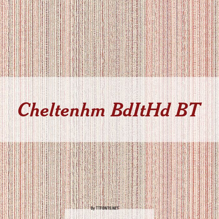 Cheltenhm BdItHd BT example