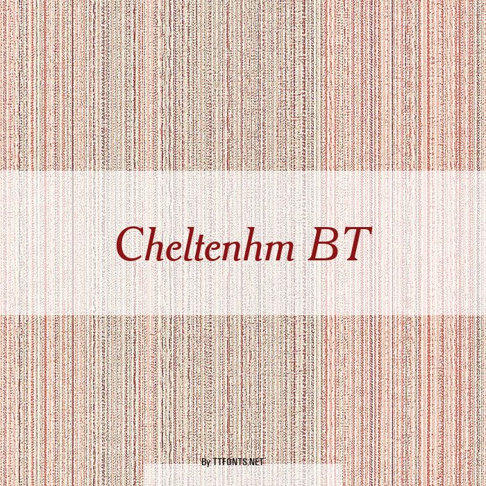 Cheltenhm BT example