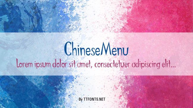 ChineseMenu example