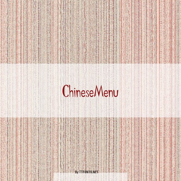 ChineseMenu example