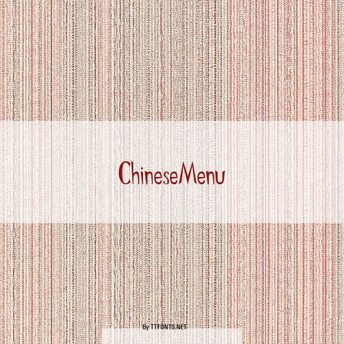 ChineseMenu example