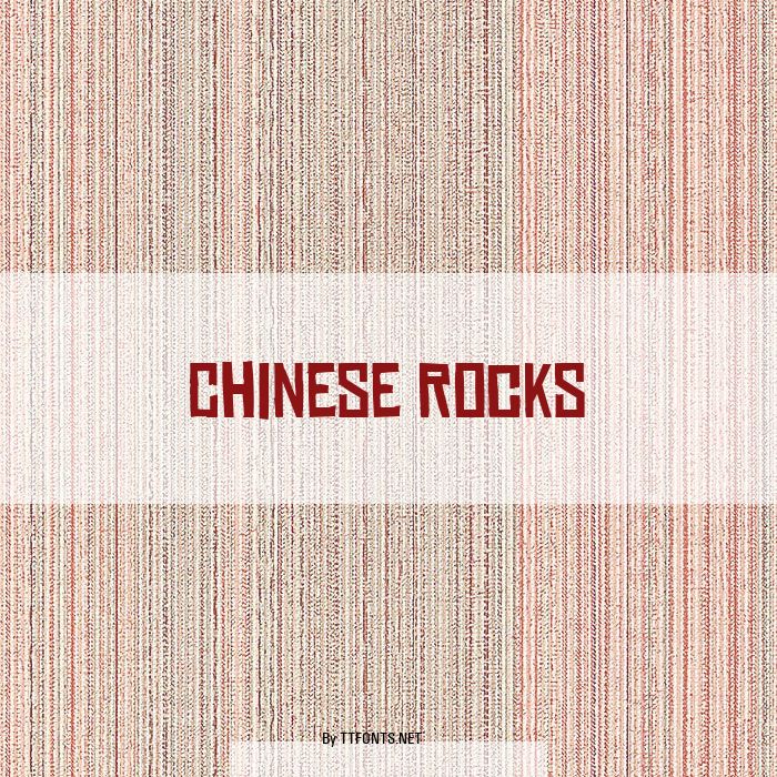 Chinese Rocks example