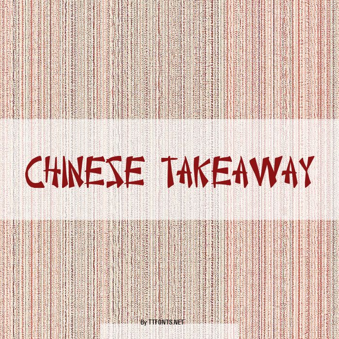 Chinese Takeaway example