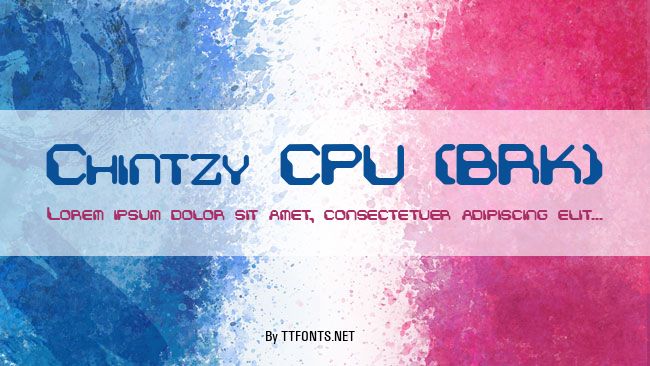 Chintzy CPU (BRK) example
