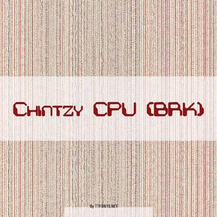 Chintzy CPU (BRK) example