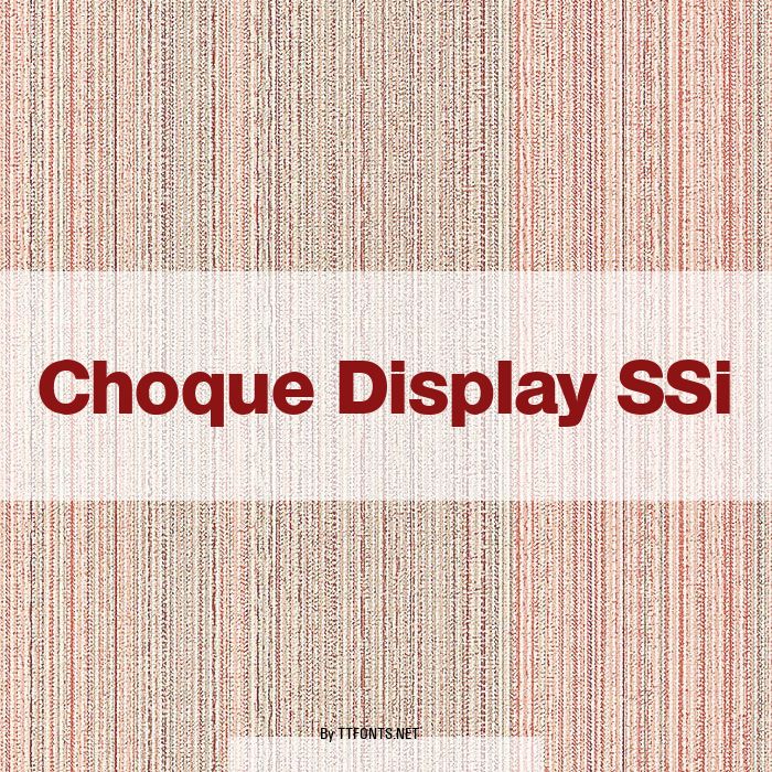 Choque Display SSi example