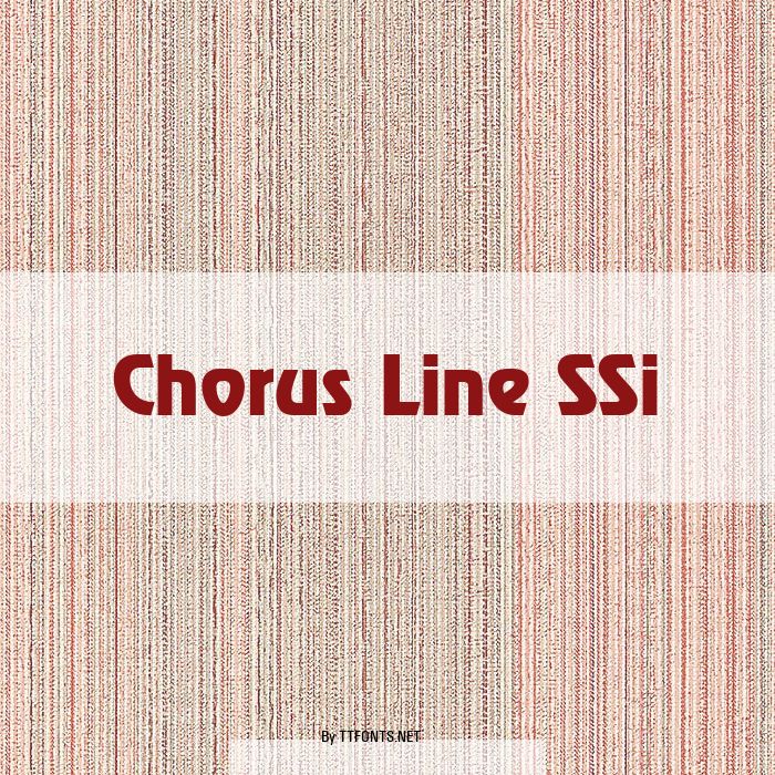 Chorus Line SSi example