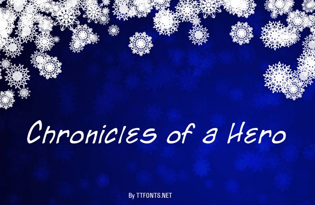 Chronicles of a Hero example