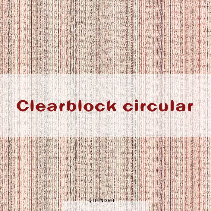 Clearblock circular example