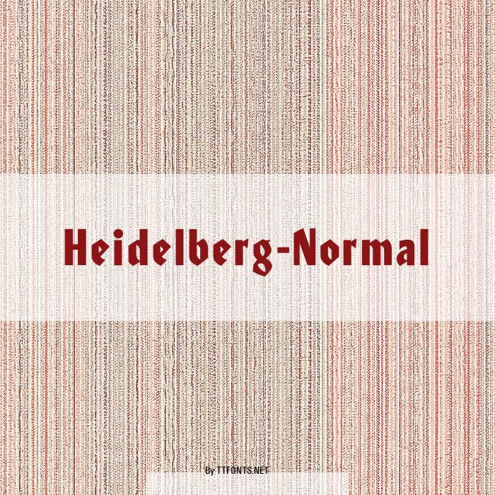 Heidelberg-Normal example