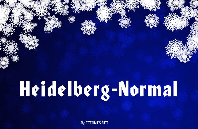 Heidelberg-Normal example